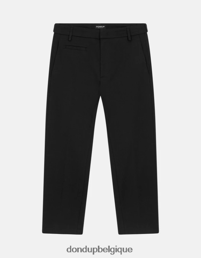 femmes vêtements DONDUP noir pantalon coupe carotte en coton ariel 8826D0200