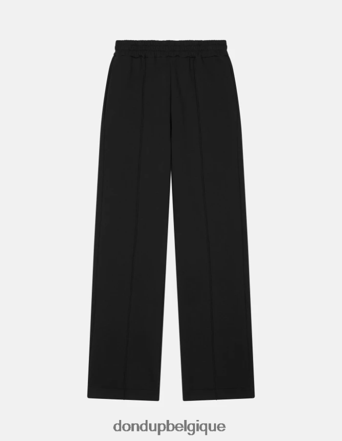 femmes vêtements DONDUP noir pantalon large en polaire 8826D0186