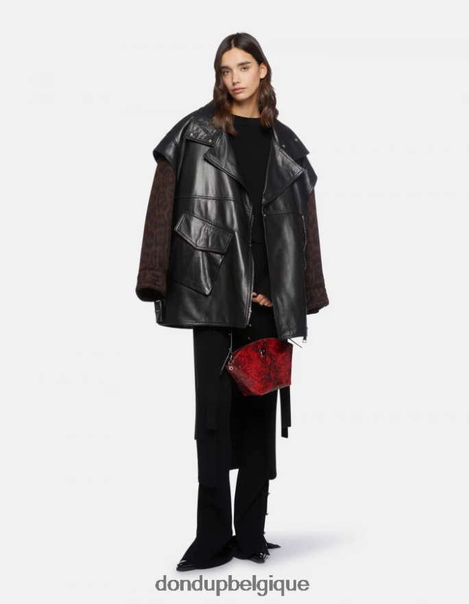 femmes vêtements DONDUP noir pull à col rond en viscose 8826D0333
