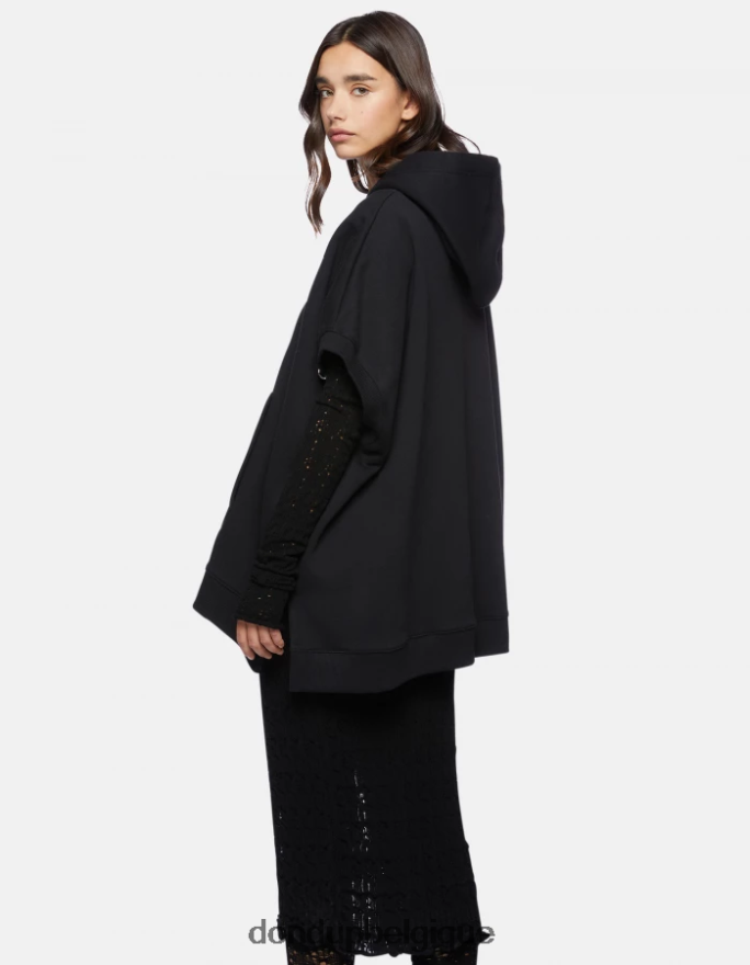 femmes vêtements DONDUP noir sweat à capuche surdimensionné 8826D0442