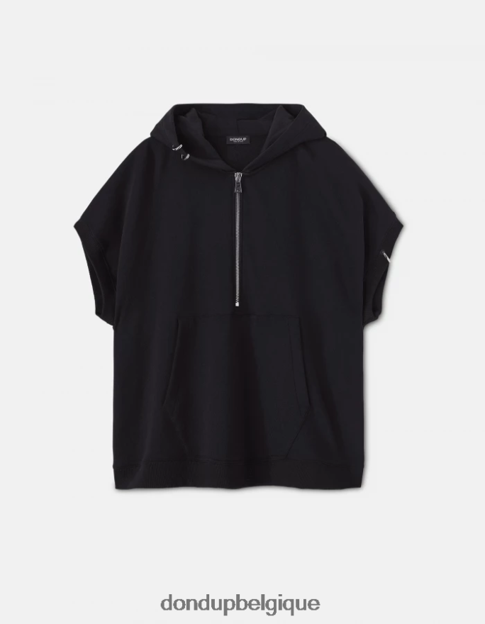 femmes vêtements DONDUP noir sweat à capuche surdimensionné 8826D0442