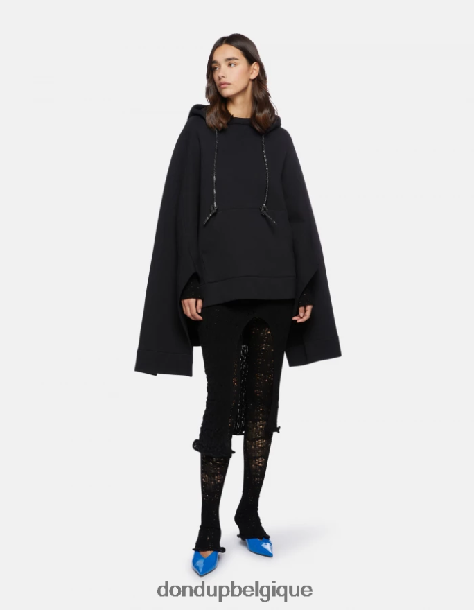 femmes vêtements DONDUP noir sweat à capuche surdimensionné 8826D0443