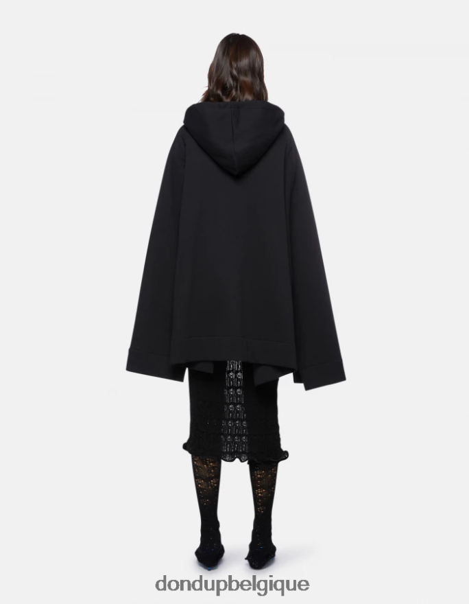 femmes vêtements DONDUP noir sweat à capuche surdimensionné 8826D0443