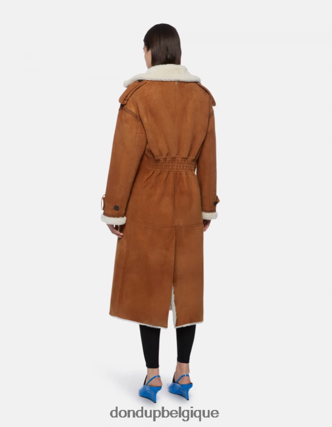 femmes vêtements DONDUP non manteau ample en peau lainée 8826D0352