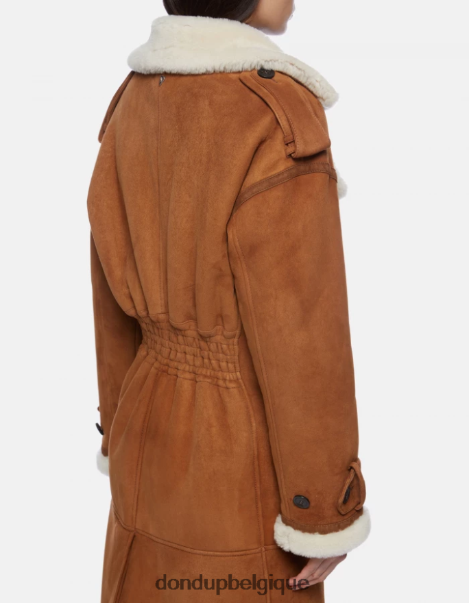 femmes vêtements DONDUP non manteau ample en peau lainée 8826D0352