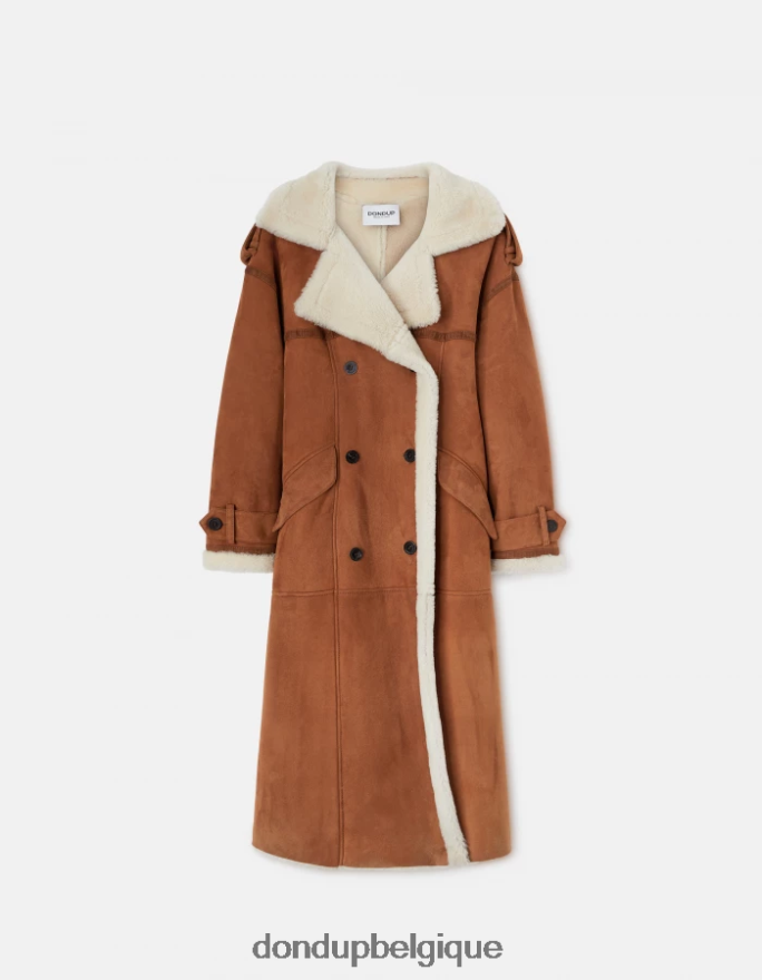 femmes vêtements DONDUP non manteau ample en peau lainée 8826D0352
