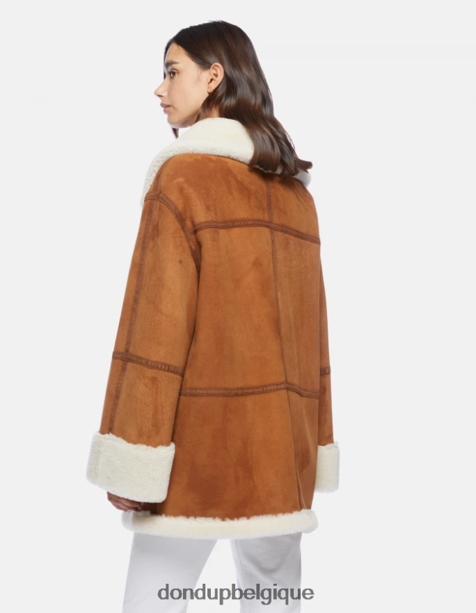 femmes vêtements DONDUP non manteau oversize en peau lainée 8826D0360
