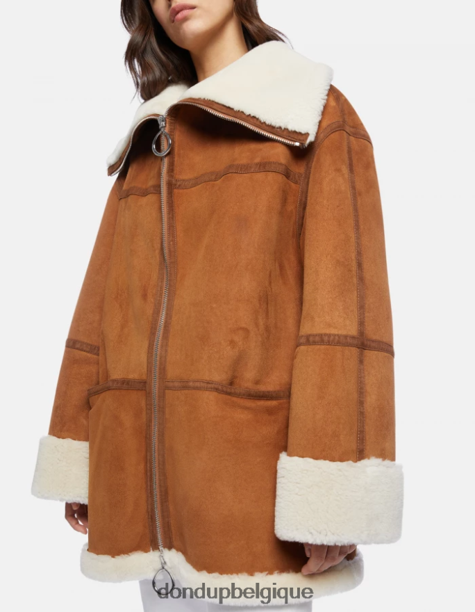 femmes vêtements DONDUP non manteau oversize en peau lainée 8826D0360