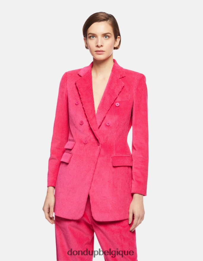 femmes vêtements DONDUP orchidée blazer en velours à double boutonnage 8826D0384