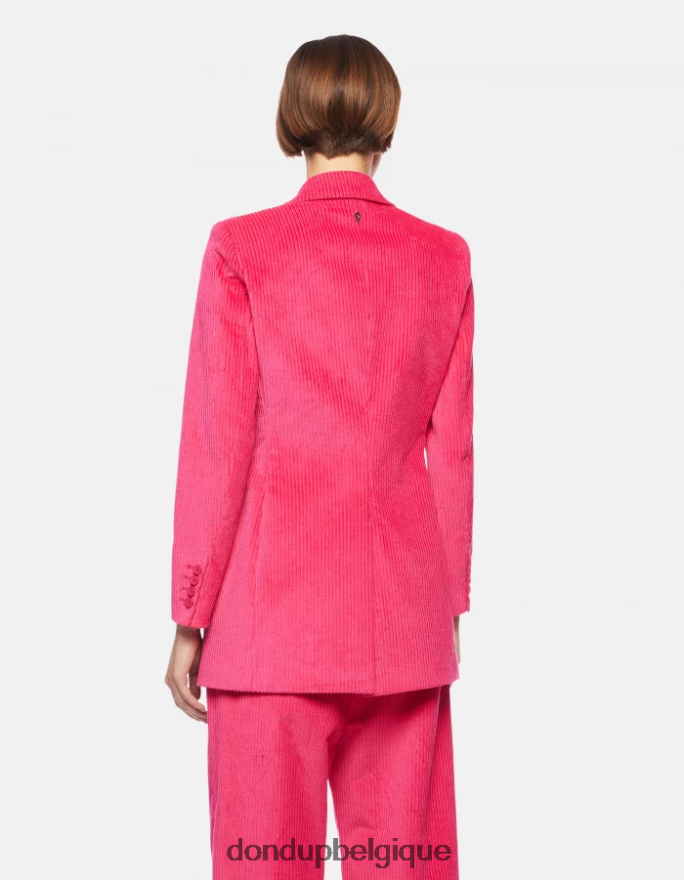 femmes vêtements DONDUP orchidée blazer en velours à double boutonnage 8826D0384