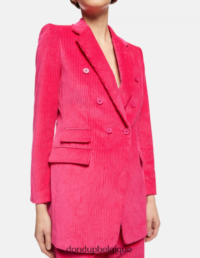 femmes vêtements DONDUP orchidée blazer en velours à double boutonnage 8826D0384
