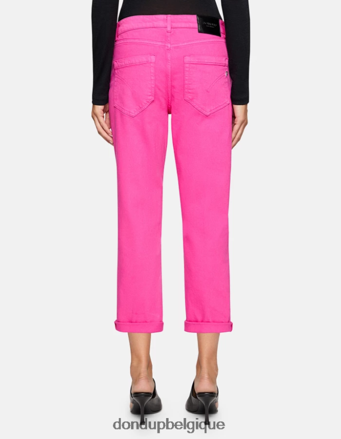 femmes vêtements DONDUP orchidée koons - jean ample en denim bull stretch 8826D032