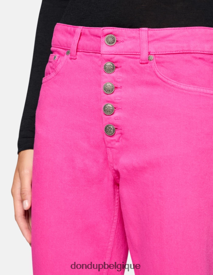 femmes vêtements DONDUP orchidée koons - jean ample en denim bull stretch 8826D032