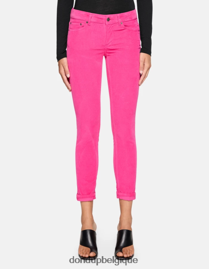 femmes vêtements DONDUP orchidée monroe pantalon skinny en velours 8826D012