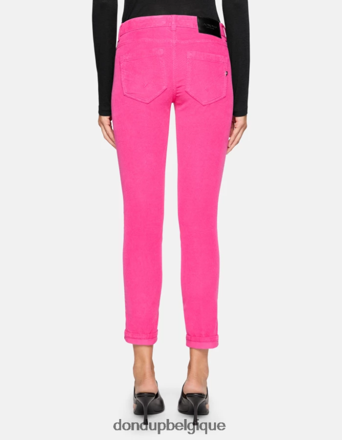 femmes vêtements DONDUP orchidée monroe pantalon skinny en velours 8826D012