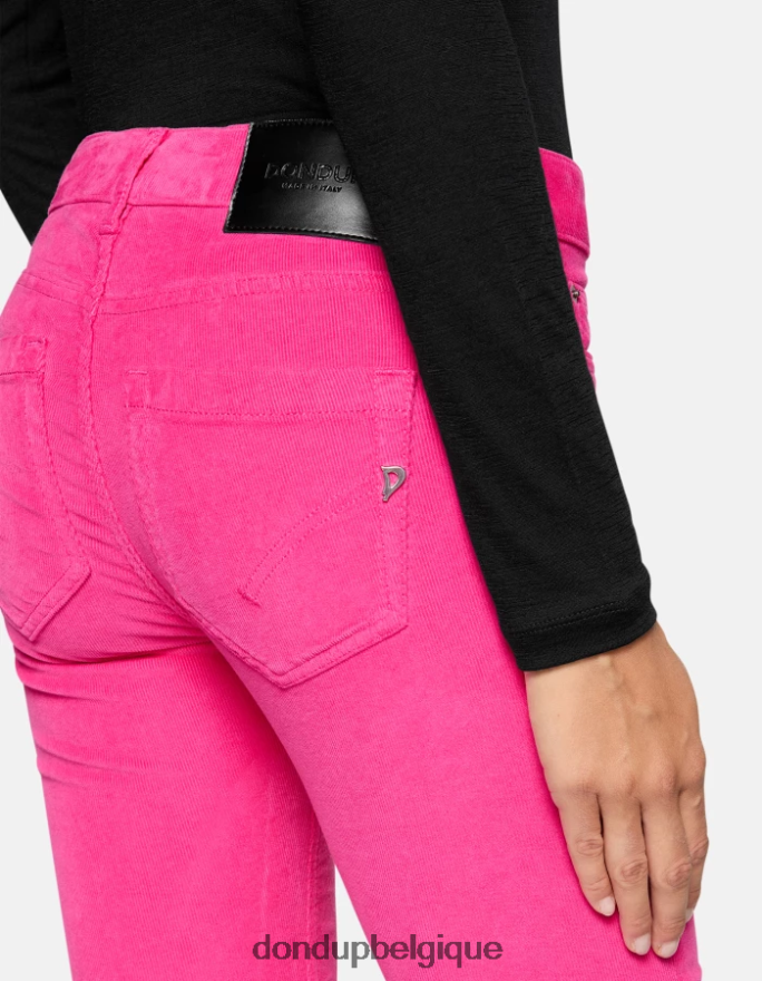 femmes vêtements DONDUP orchidée monroe pantalon skinny en velours 8826D012