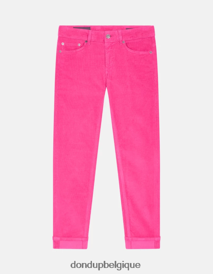 femmes vêtements DONDUP orchidée monroe pantalon skinny en velours 8826D012