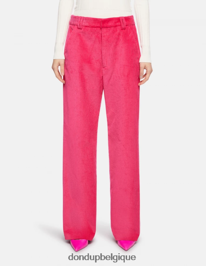 femmes vêtements DONDUP orchidée pantalon large en velours joan 8826D0131