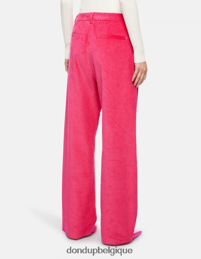 femmes vêtements DONDUP orchidée pantalon large en velours joan 8826D0131