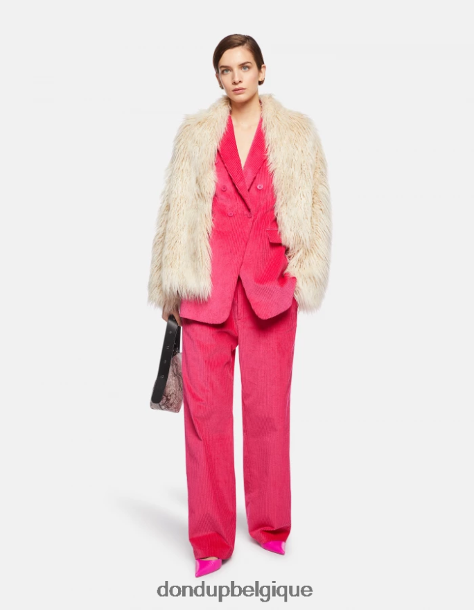 femmes vêtements DONDUP orchidée pantalon large en velours joan 8826D0131