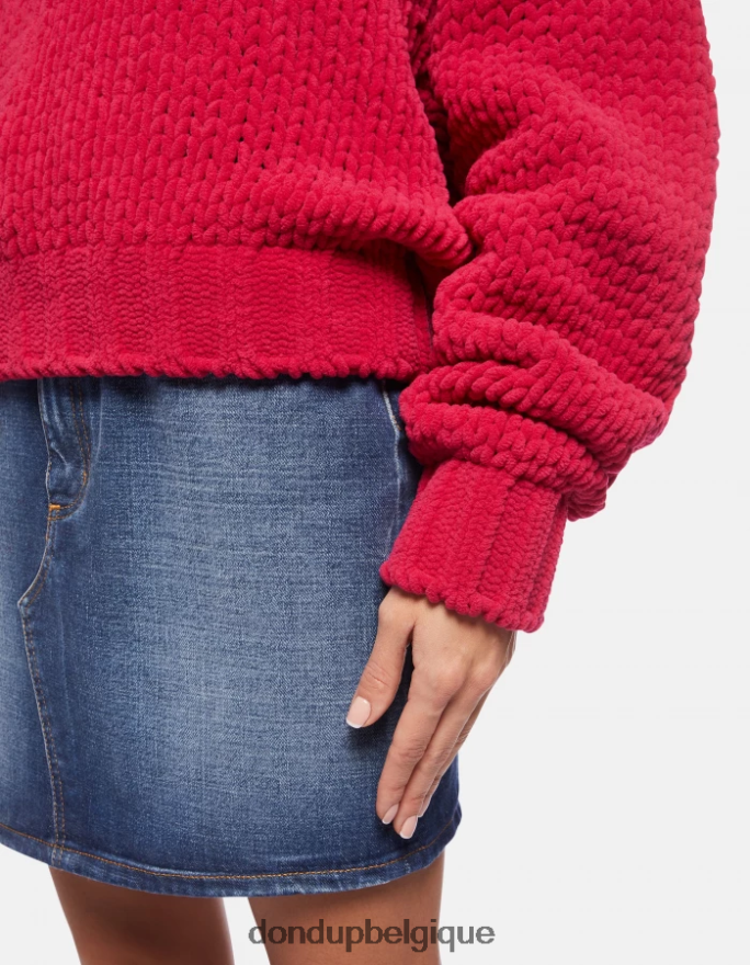 femmes vêtements DONDUP orchidée pull à col rond en chenille 8826D0325