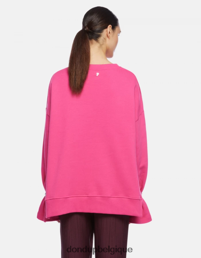femmes vêtements DONDUP orchidée sweat-shirt coupe classique à col rond 8826D0427