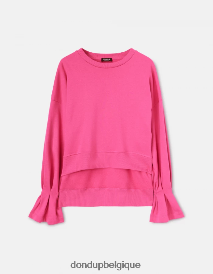 femmes vêtements DONDUP orchidée sweat-shirt coupe classique à col rond 8826D0427