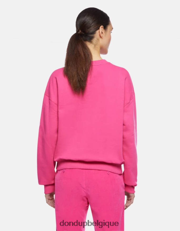 femmes vêtements DONDUP orchidée sweat-shirt coupe classique à col rond 8826D0434