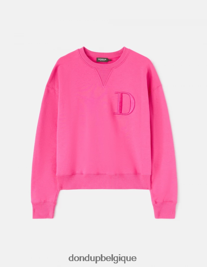 femmes vêtements DONDUP orchidée sweat-shirt coupe classique à col rond 8826D0434