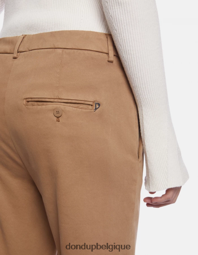 femmes vêtements DONDUP sable pantalon ample en tricotine nima 8826D0232