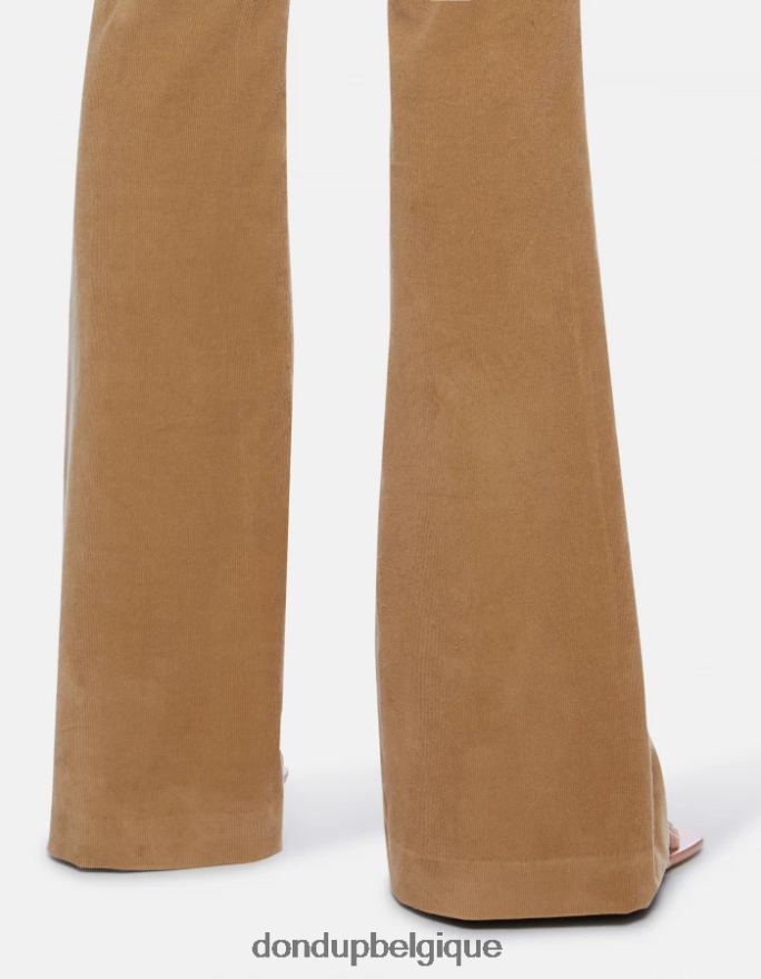 femmes vêtements DONDUP sable pantalon bootcut lexi en velours 8826D0121