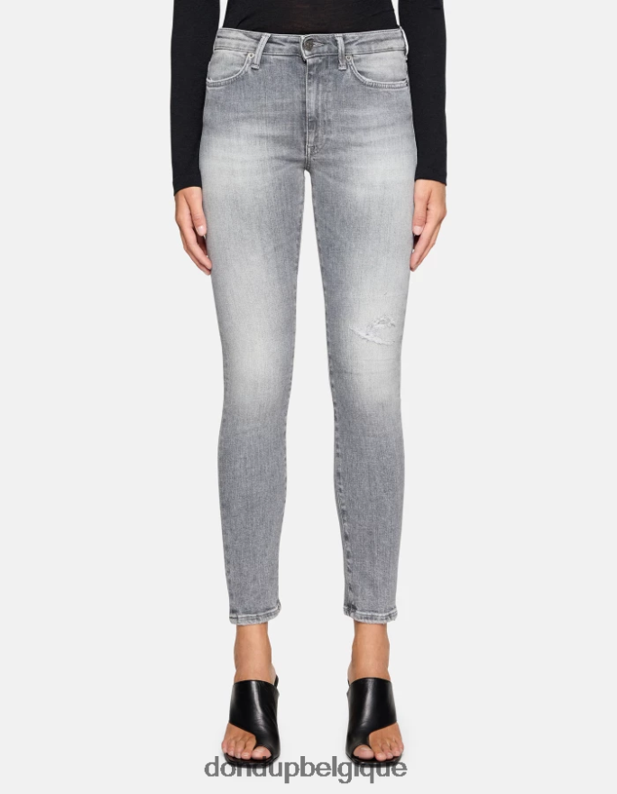 femmes vêtements DONDUP topo Jean super skinny iris en denim stretch 8826D018