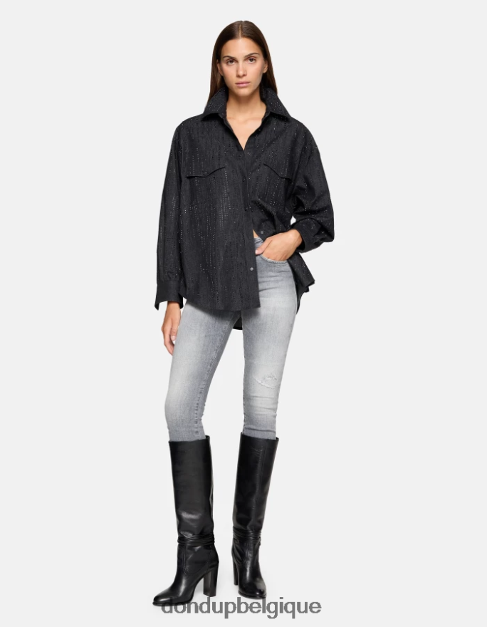 femmes vêtements DONDUP topo Jean super skinny iris en denim stretch 8826D018