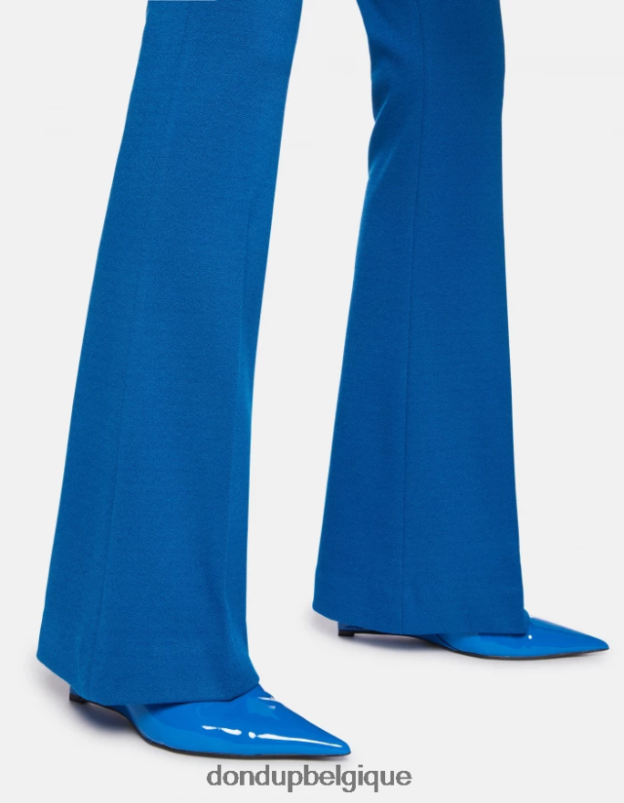 femmes vêtements DONDUP turquoise pantalon bootcut lexi en jersey 8826D0157