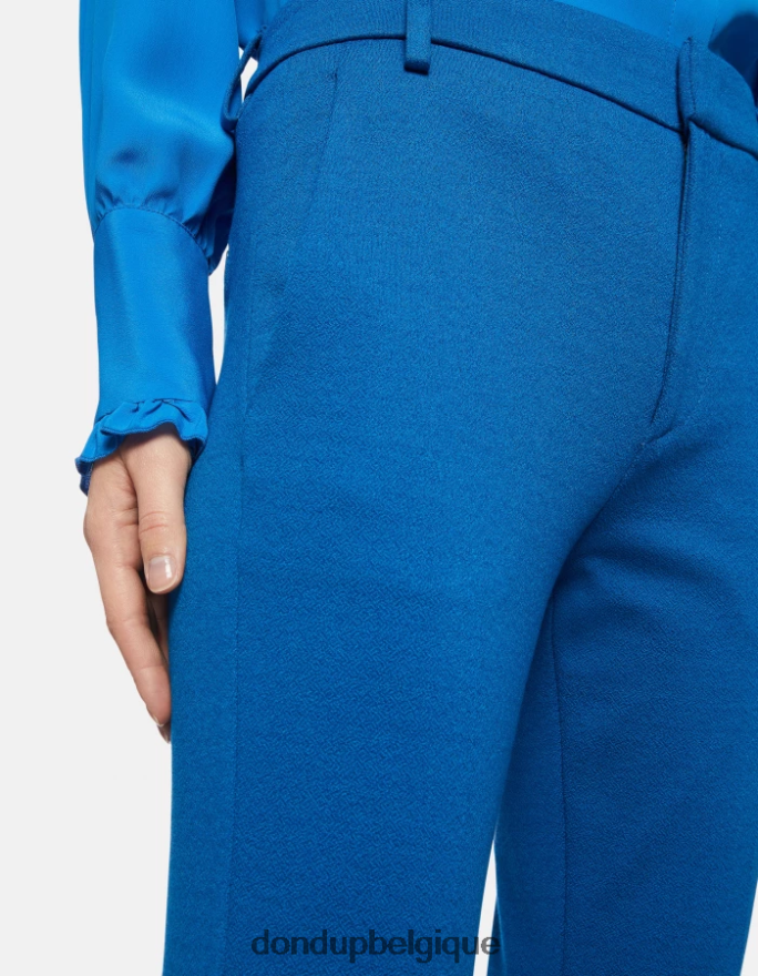 femmes vêtements DONDUP turquoise pantalon bootcut lexi en jersey 8826D0157