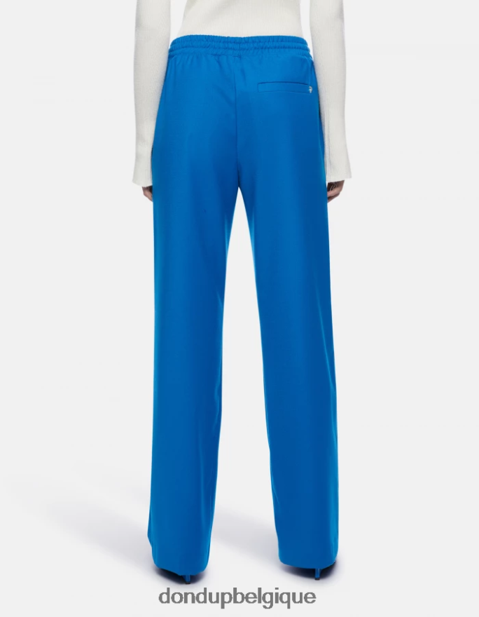 femmes vêtements DONDUP turquoise pantalon de jogging en flanelle marisol 8826D0181