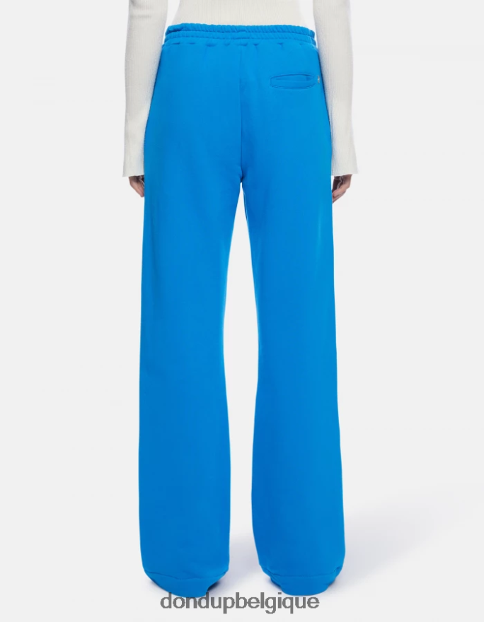 femmes vêtements DONDUP turquoise pantalon large en polaire 8826D0171
