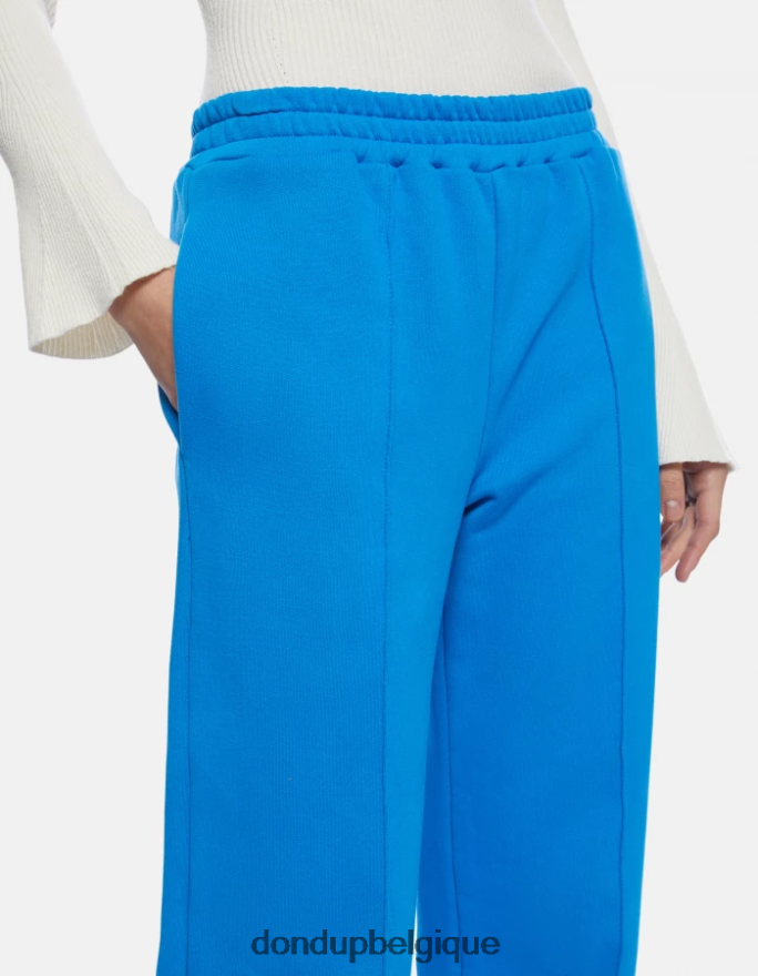femmes vêtements DONDUP turquoise pantalon large en polaire 8826D0171