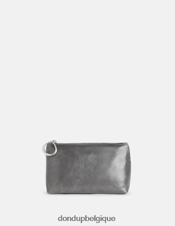 femmes accessoires DONDUP fumée trousse de beauté en cuir brillant 8826D0500