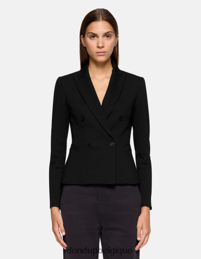 femmes vêtements DONDUP noir blazer à double boutonnage 8826D0392