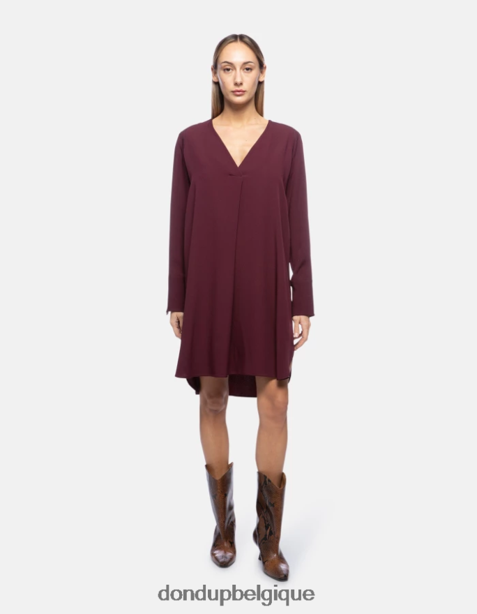 femmes vêtements DONDUP Prugna robe courte en sable 8826D0292