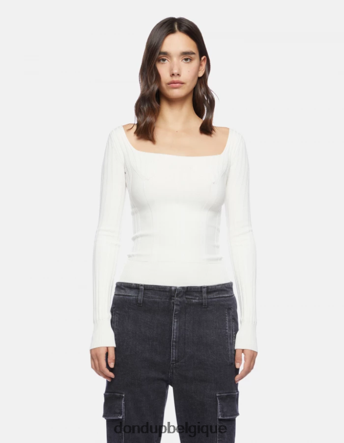 femmes vêtements DONDUP baudet pull à col rond en viscose 8826D0300
