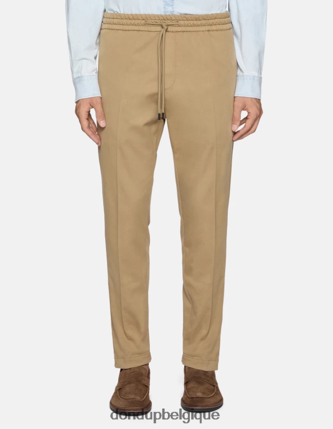 Hommes vêtements DONDUP sable pantalon de jogging en velours côtelé dom 8826D0746