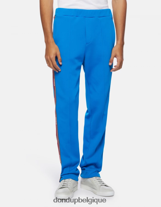 Hommes vêtements DONDUP turquoise pantalon de jogging coupe classique en molleton 8826D0753