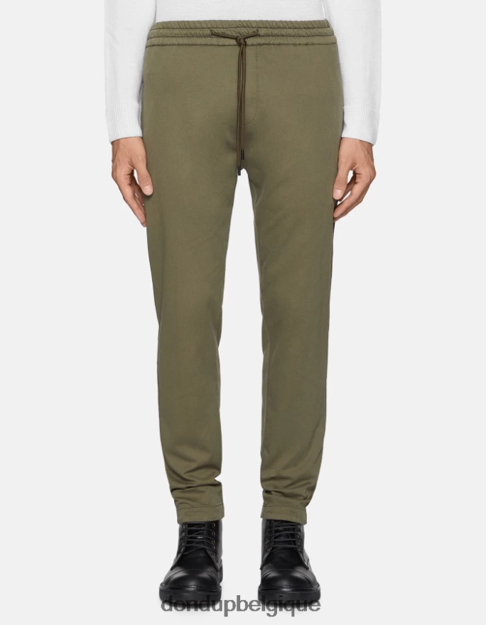 Hommes vêtements DONDUP vert sauge pantalon de jogging en velours côtelé dom 8826D0747