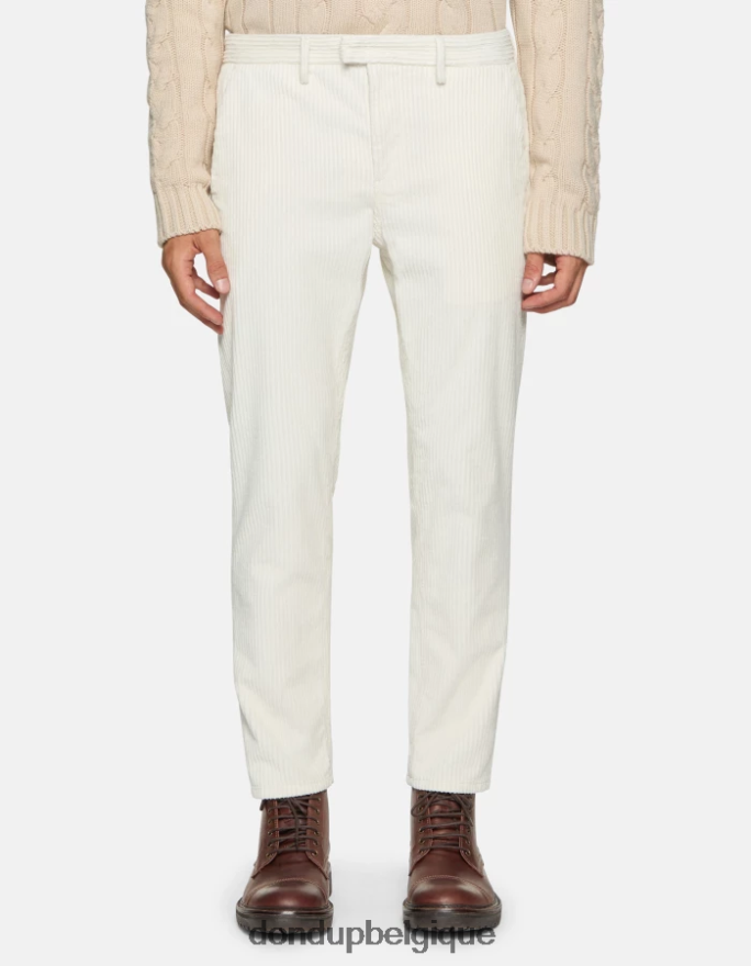 Hommes vêtements DONDUP albâtre pantalon en velours coupe classique pablo 8826D0726