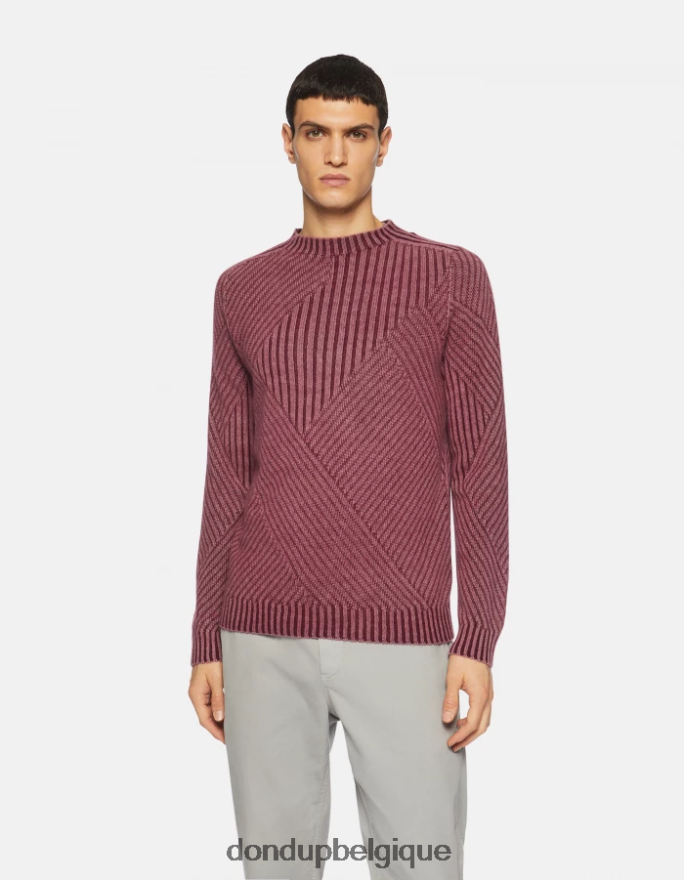 Hommes vêtements DONDUP Prugna pull à col rond en laine 8826D0895